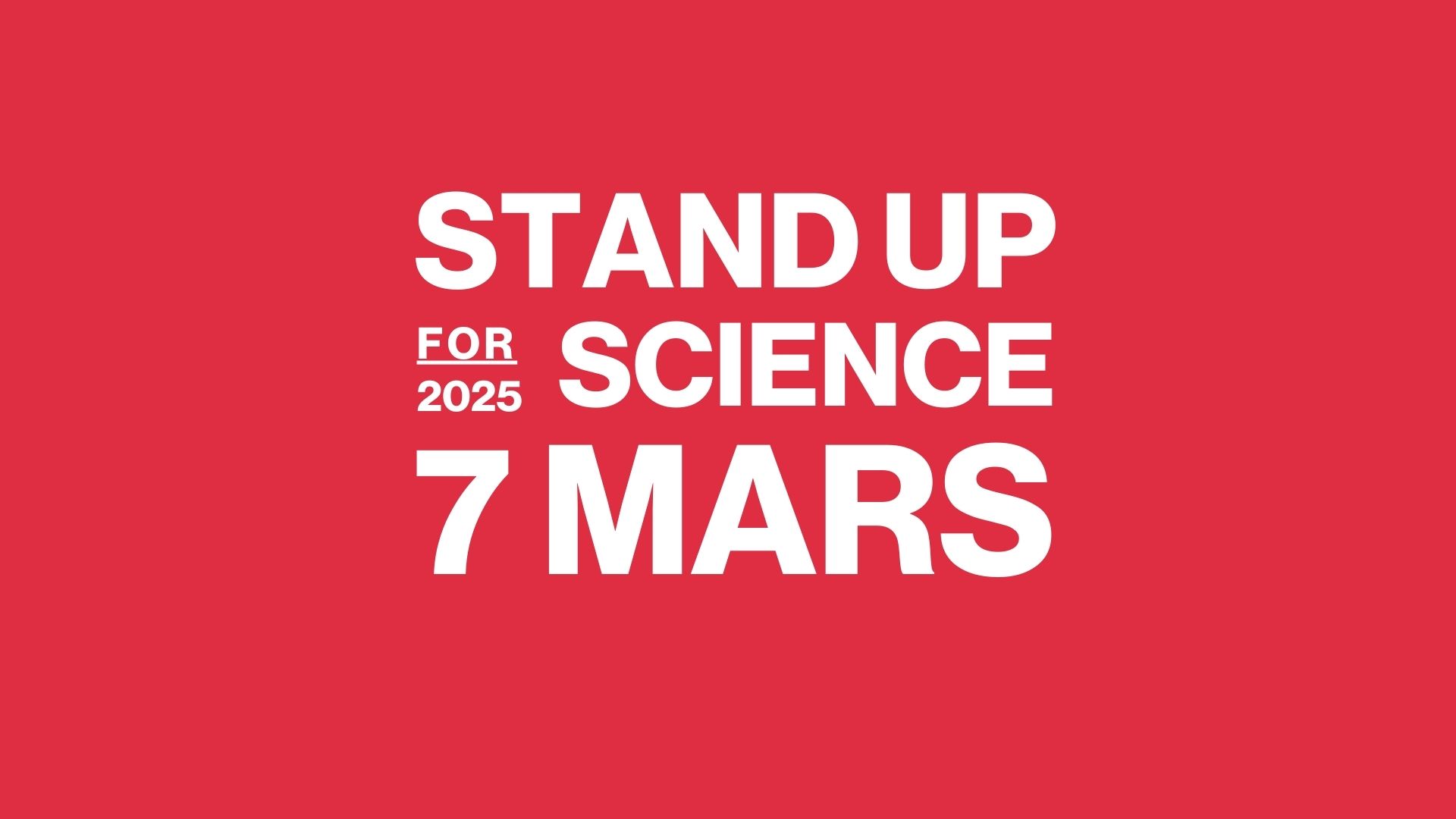 Stand up for science